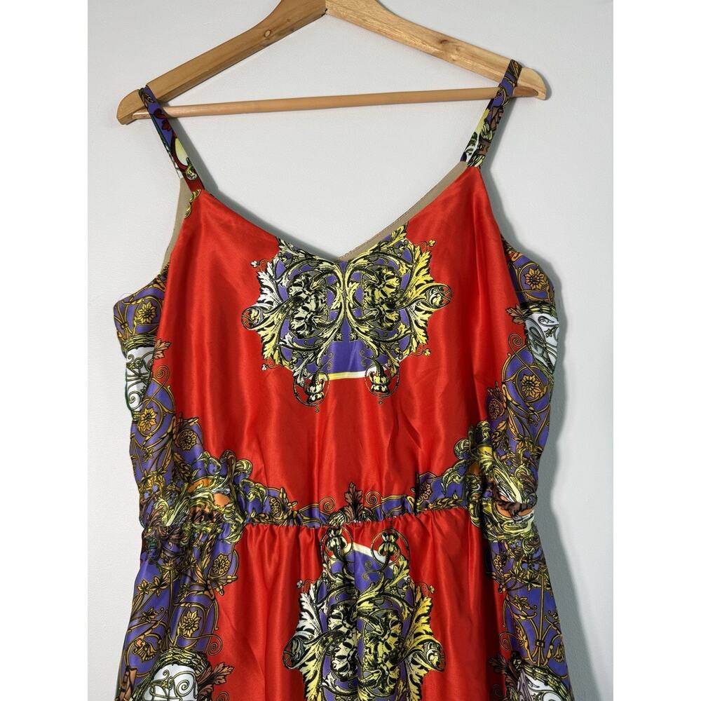 Mimi Chica Women's Handkerchief Dress Red Size L Vibrant Luxury - Picture 3 of 9